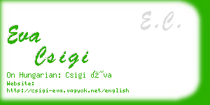 eva csigi business card